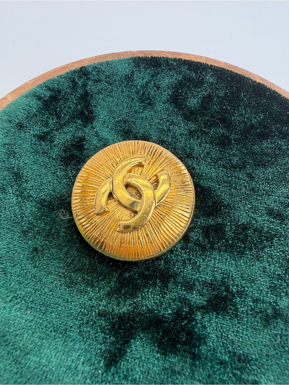 Chanel 1990s Vintage CC Gold Tone Brooch Pin